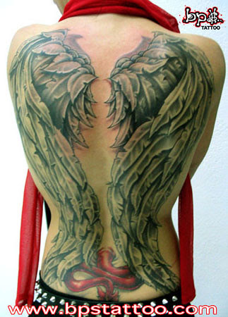 Angel Wings par olive bps tattoo nimes