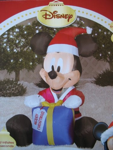 Disney Christmas Mickey Mouse Ornament LED Airblown Inflatable by Gemmy On Sale