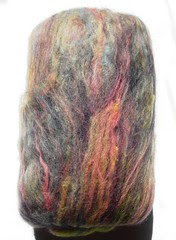 free gift from Fluff-n-Stuff 50g batt merino, cashmere, nylon, corriedale, BFL very soft stuff