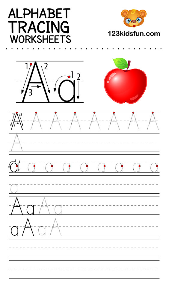 free printable alphabet tracing worksheets that are