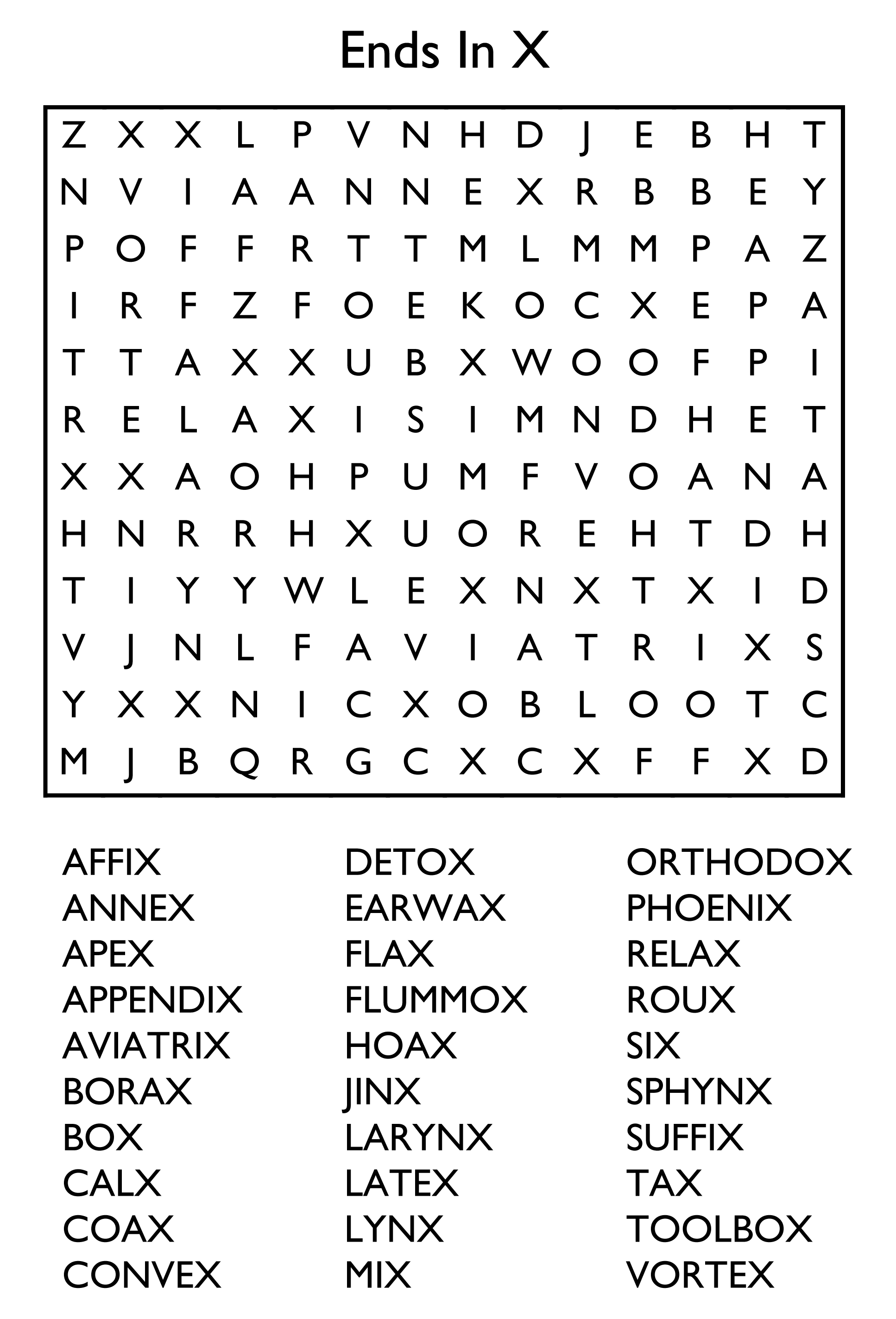 10 free printable word search puzzles