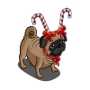 Candy Cane Dog