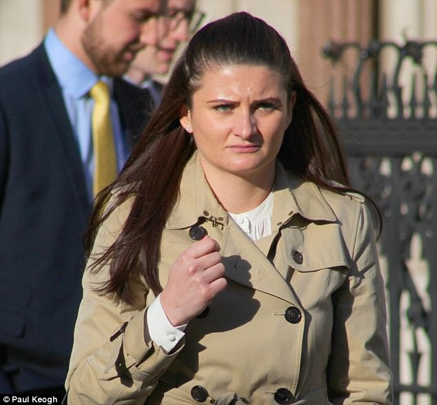 Former British Airways stewardess Lucy Sargeant, pictured yesterday, is suing the airline over an emergency landing in 2013 which left her with a fear of flying forcing her to quit 