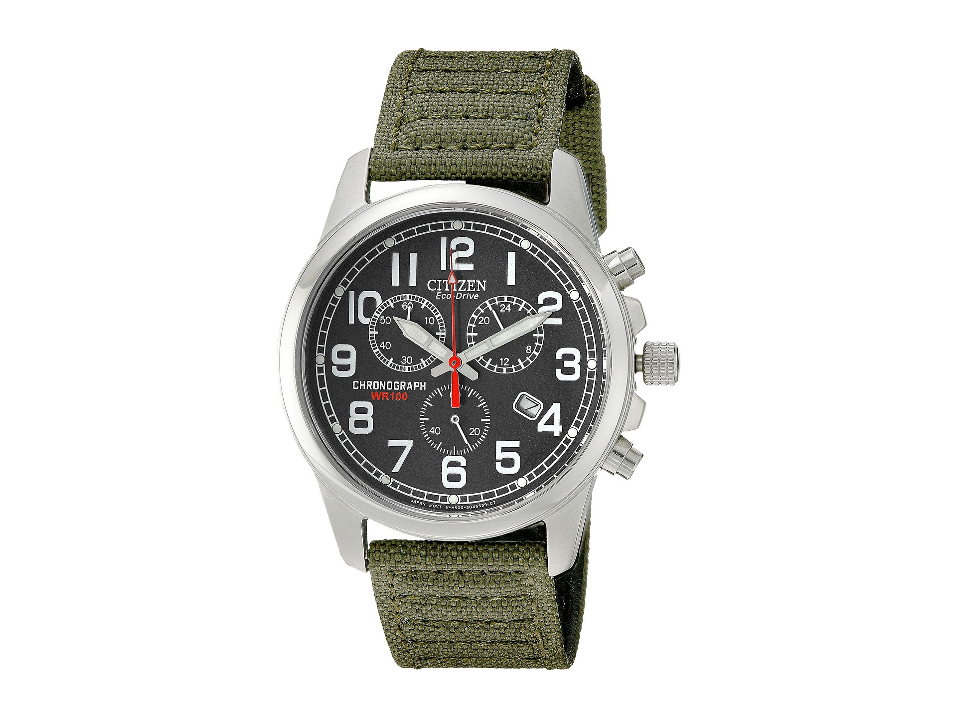 Citizen Watches AT0200-05E Eco-Drive Chronograph Canvas Watch - Zappos ...