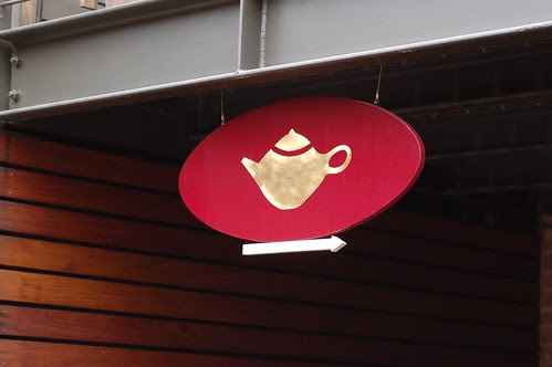 Tea is this way... Sign for the Imperial Tea Court by Eve Fox, Garden of Eating blog