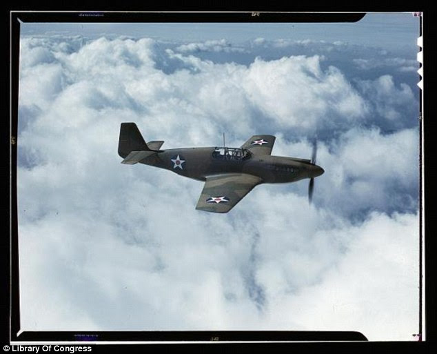 In the air: North American's P-51 Mustang Fighter is in service here (Alfred Palmer, October 1942)