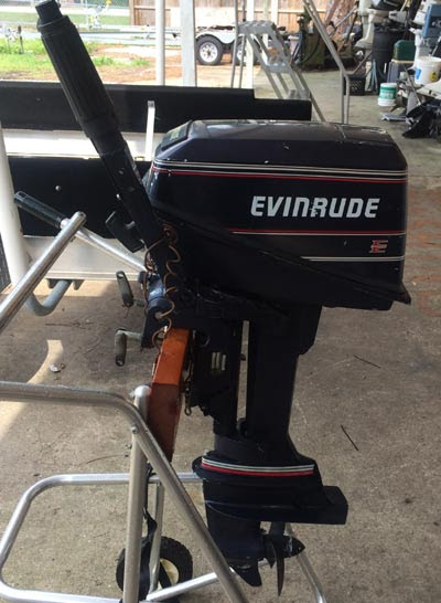 Used 4 hp Evinrude Deluxe 2 Cylinder Outboard Boat Motor