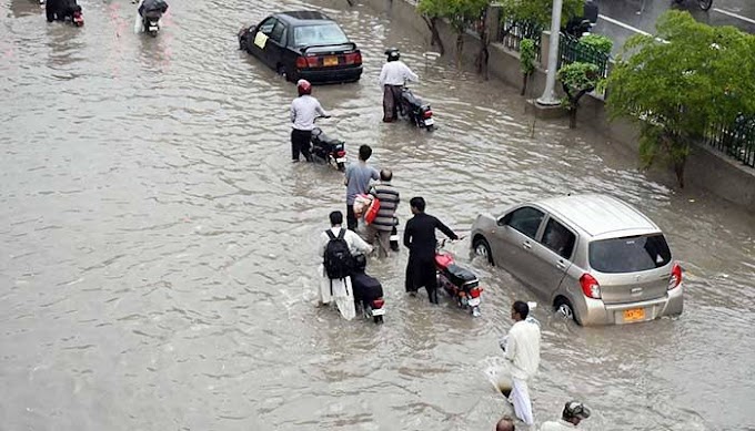کراچی میں شدید بارش، اب تک کی ریکارڈ کی گئی مقدار