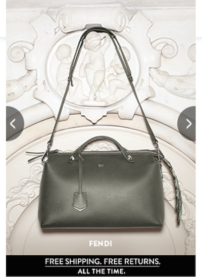 Nordstrom ad Vogue mobile site Fendi