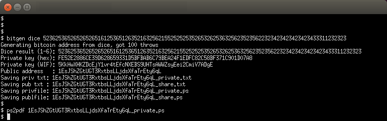 Bitgen Bitcoin Address Generation - 