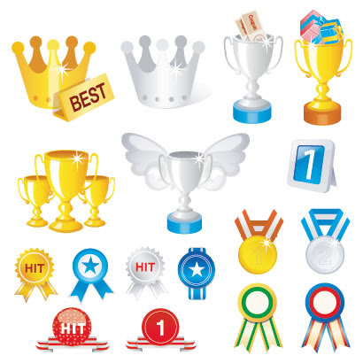 王冠 トロフィー 金メダルのイラストai Eps ベクタークラブ イラストレーター素材が無料