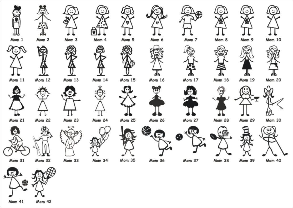 Download car stickers stick family - Clip Art Library