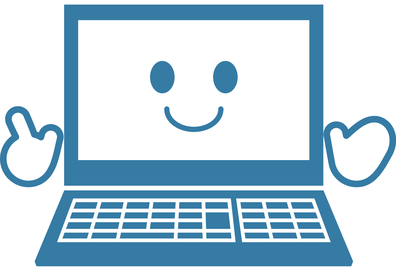 かわいいパソコンイラスト Pc教室マスコットなどに 可愛い無料イラスト素材集