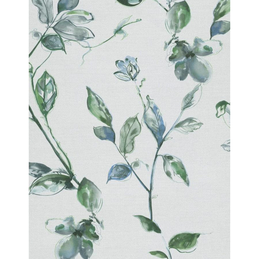 美品 壁紙 張り替え おしゃれ 輸入 おすすめ 輸入壁紙 Espoir New Age 国内在庫 花 葉 墨絵 水彩画 白 緑 モダン テシード Diy 当店在庫してます