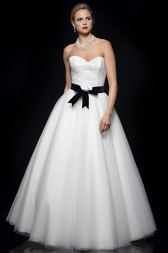 Black and White Wedding Dress