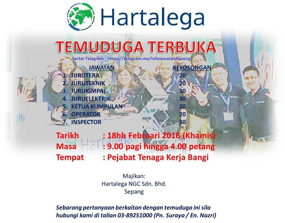Job Vacancies 2016 at Hartalega Sdn Bhd
