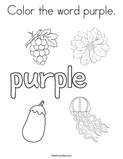 Purple Coloring Pages