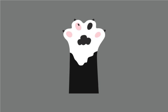 Download Black Pad Cat Paw Print on Demands Design by danmoroboshi Compatible with Cameo Silhouette Studio, Cricut and other cutting machines for any crafting projects.