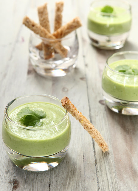 verrine of cucumber and avocado