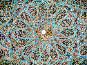 Roof of the tomb of Persian poet Hafez at Shir...