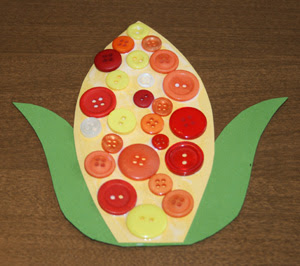 Craft Ideas India on Button Indian Corn Craft