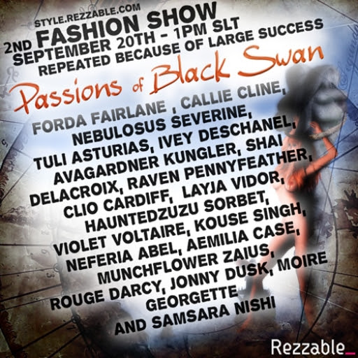 One more chance to all of you to see the Passions of Black Swan Fashion Show 