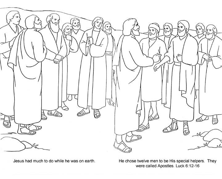 Twelve Disciples Coloring Page - Coloring Home