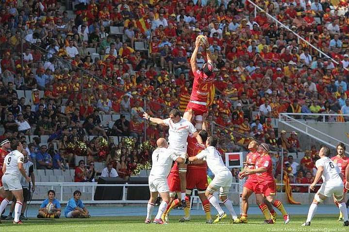 L'USAP, a l'Estadi Olímpic Lluís Companys