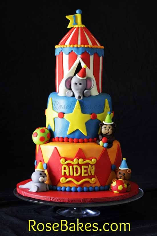 Aiden's Circus Tent Cake