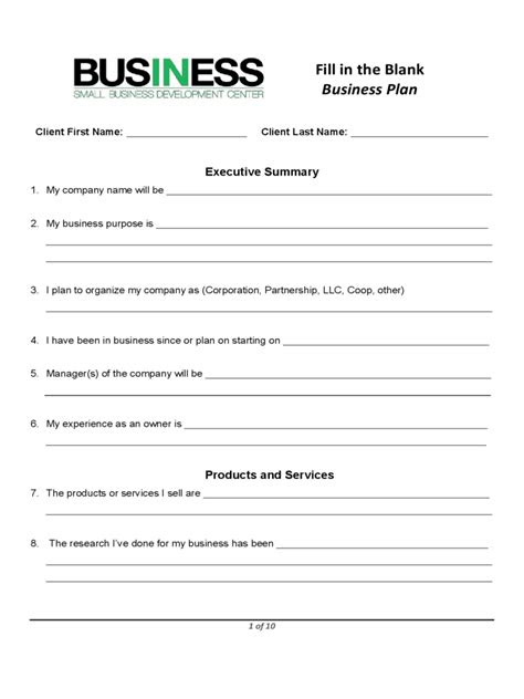 Business Plan Template | IPASPHOTO