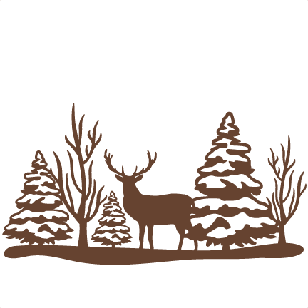 Download Reindeer Winter Scene SVG scrapbook cut file cute clipart ...