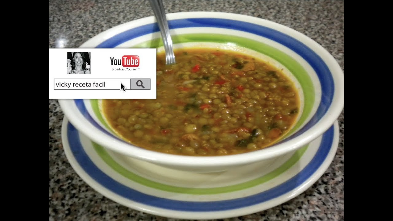 SOPA DE LENTEJAS CON TOCINO / LENTIL SOUP WITH BACON - YouTube
