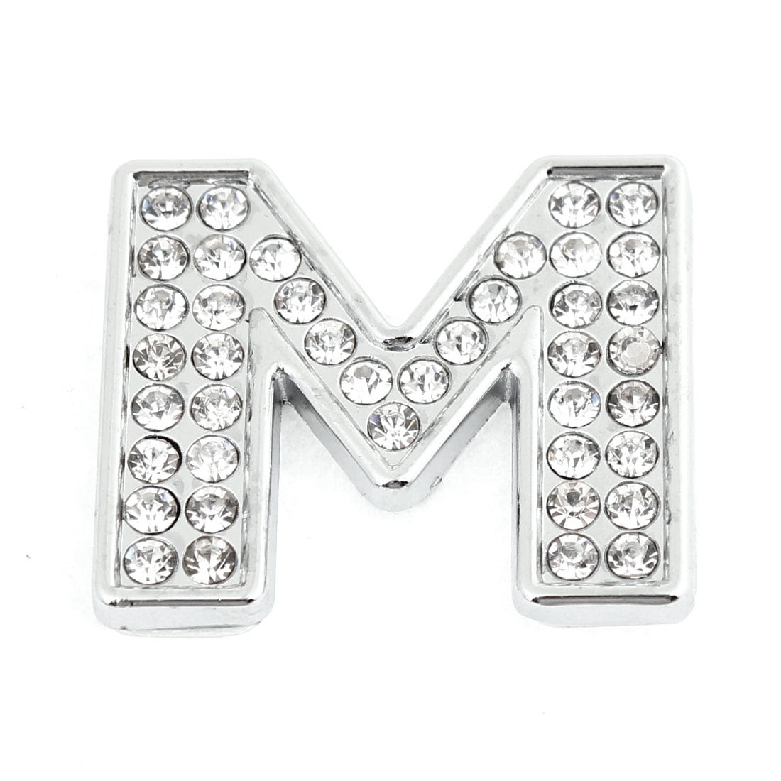 Car Surface Decor Rhinestones Silver Tone Letter M Style Sticky Sticker | Walmart Canada