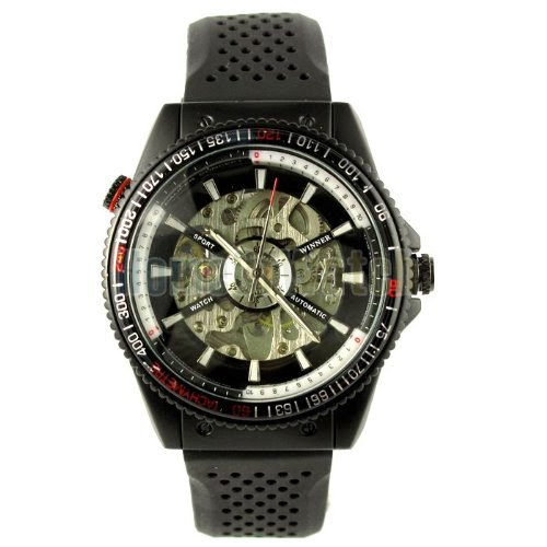6sense Outdoor Style black Dial Automatic Transparent Watch Mechanical Watches