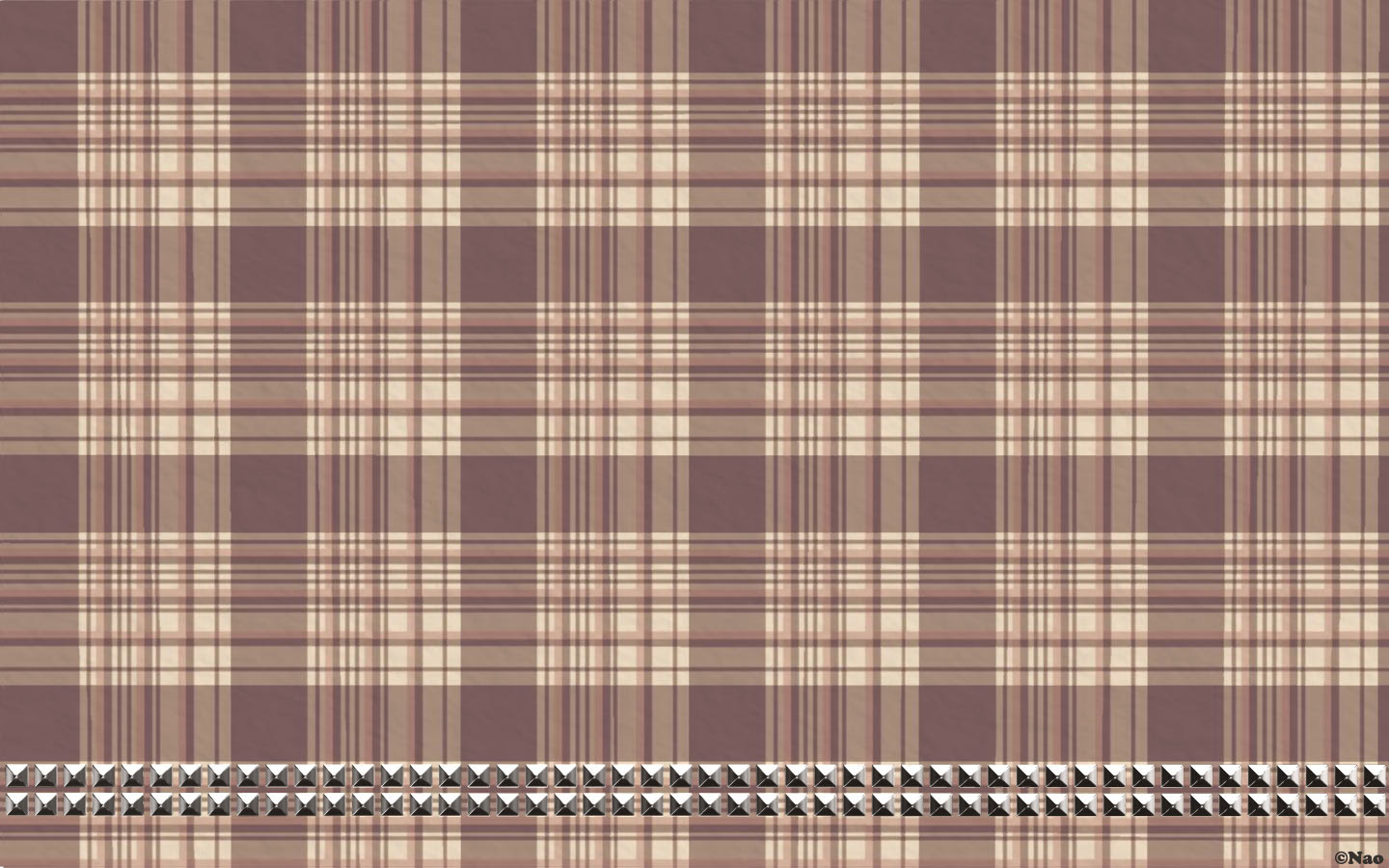 壁紙 チェック柄にスタッズ Naoの あちらのお客様からです