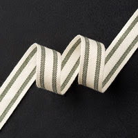 Mossy Meadow 5/8 Striped Cotton Ribbon by Stampin' Up!