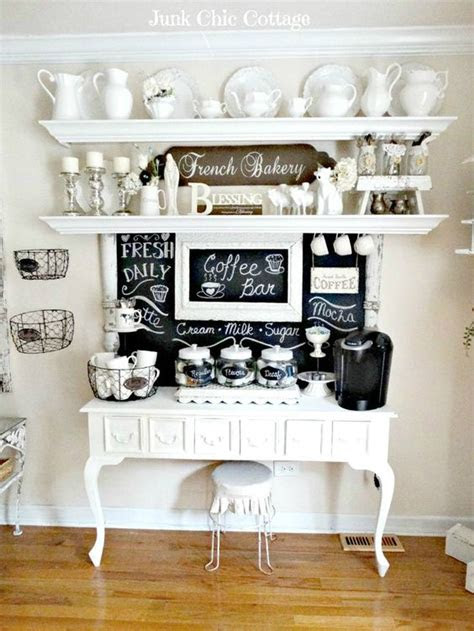 Top frame/ drawer front/ other parts: 24 Home Coffee And Tea Station DÃ©cor Ideas To Try