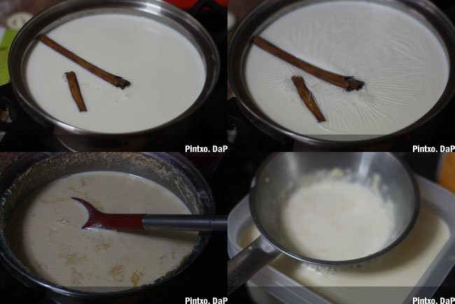 Kulfi de canela. Pasos