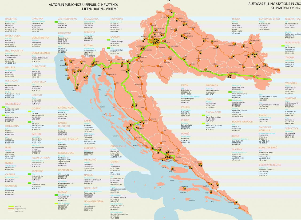 lpg chorvatsko mapa Lpg Stanice Chorvatsko Mapa | adviseurmakelaar lpg chorvatsko mapa
