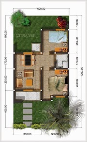 Konsep Denah Rumah Mewah 8 X 12, Rumah Minimalis
