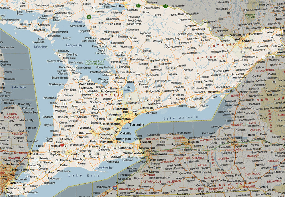 kaart canada ontario Kaart van Ontario – Jettours
