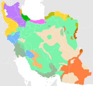 Iran ethnicity distribution map of 2004