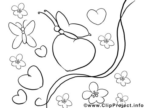 schmetterlinge valentinstag ausmalbilder fuer kinder