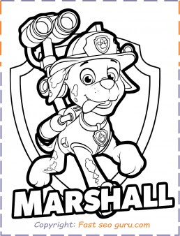 Printable paw patrol marshall coloring pages - Free Kids ...