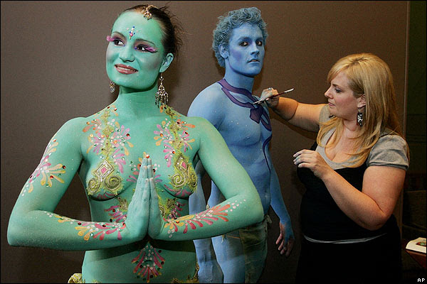 Sweden and Japan Body Painting