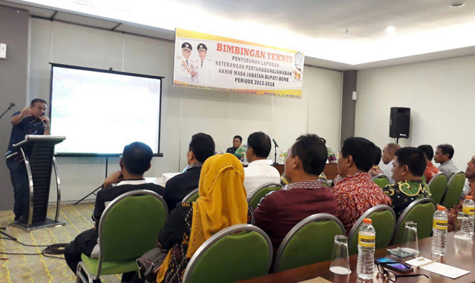 Bimtek, LKPJ Bupati Bone, Andi Fahsar M Padjalangi, Ambo Dalle, Makassar,