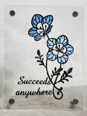 花の切り絵 ネモフィラ 切り絵を楽しむ