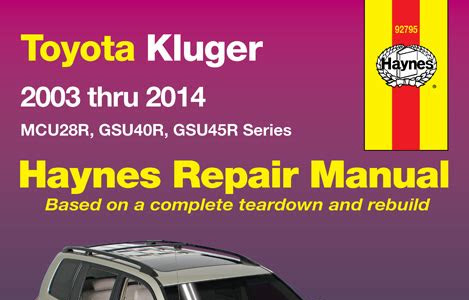 Download toyota kluger service repair manual Kindle Unlimited PDF