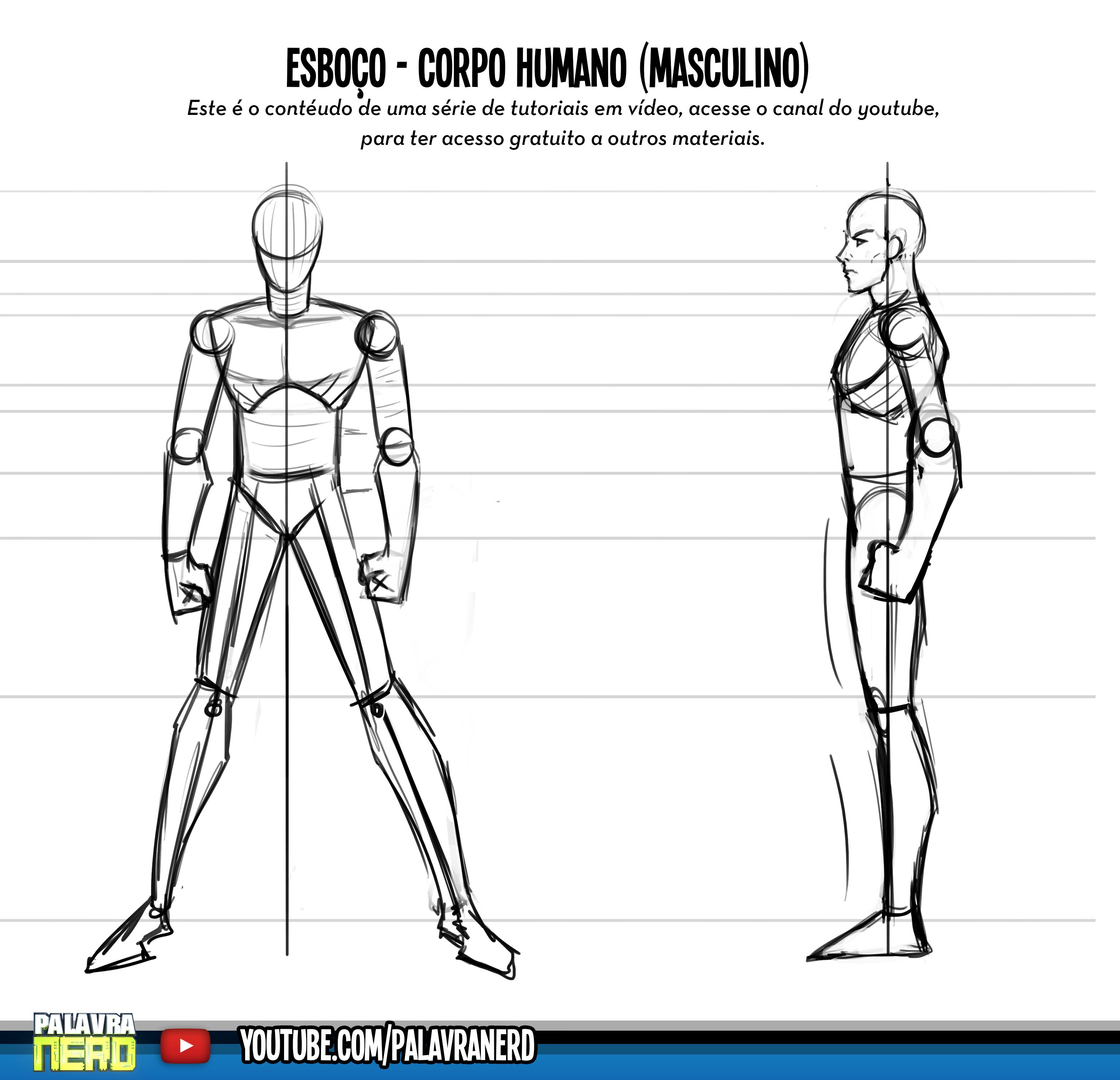 2 - Esboço - Corpo Humano (Masculino) - YouTube