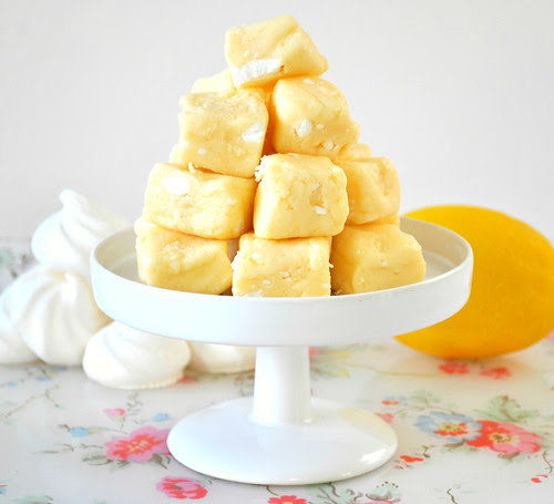 Home made Lemon meringue fudge